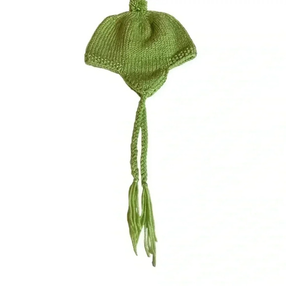 Crochet Baby Hat Pattern With Earflaps Baby Toddler Green - Picture 4 of 5